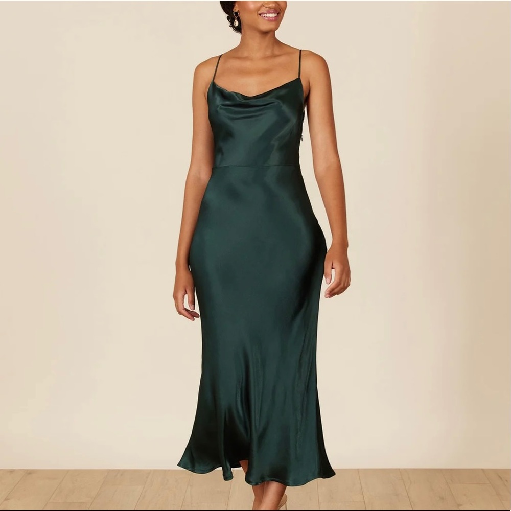 Park & Fifth Bowen Hunter Green Satin